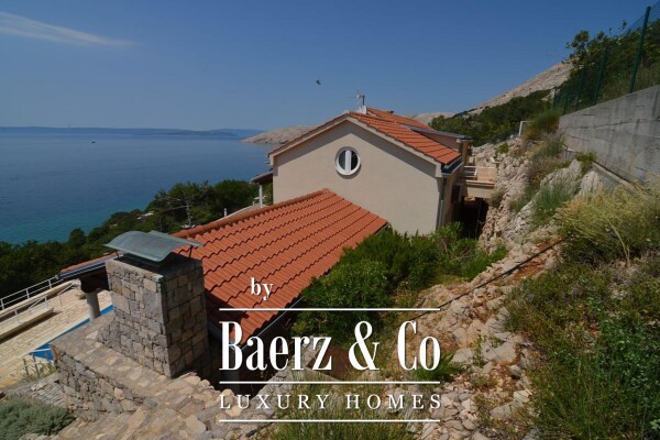 photo 19 Krk, Stara Baška, exclusive villa embedded in a rock NKP 450 m2, panoramic sea view