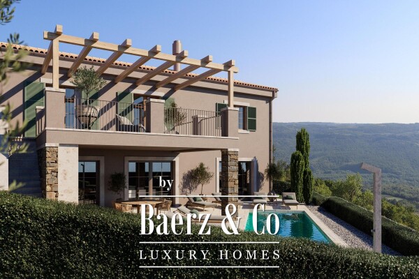 photo 1 Istria, Grožnjan, luxury villa in the unfinished phase with panoramic sea views