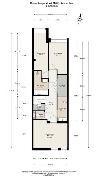 Floor Plan 3 - Rustenburgerstraat 376 H
