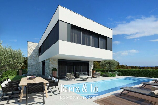 photo 4 Istria, Poreč, modern villa under construction with sea view