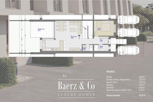 photo 3 Umag, Zambratija: Modern Terraced House with Open Sea View, 300m from the Coast